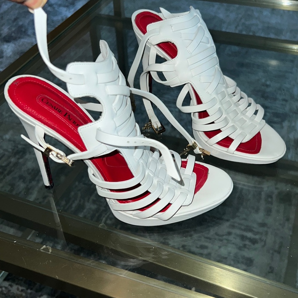 White heels Cesar Paciotti